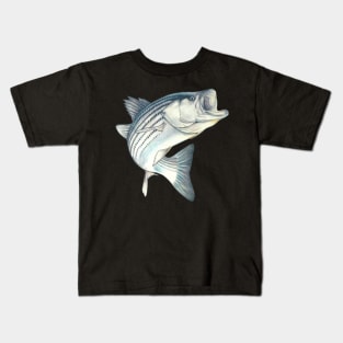 Striped Bass Fishing Kids T-Shirt